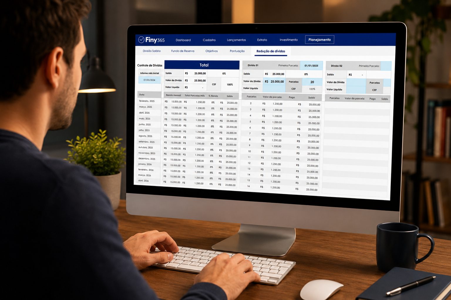 Planilha para controle financeiro Finy365